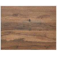 BFM Seating KP2430 Relic Knotty Pine 24 inch x 30 inch Rectangular Melamine Table Top with Matching Edge