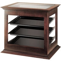 Cal-Mil 284-52 Three Tier Wood Frame Display Case with Rear Door - 21 3/4" x 18 1/2" x 20 1/4"