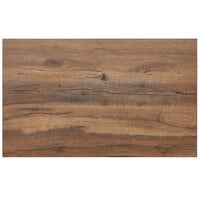 BFM Seating Relic Knotty Pine 30" x 42" Rectangular Melamine Table Top with Matching Edge