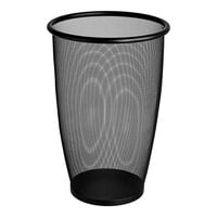 Safco 9718BL 9 Gallon Black Round Mesh Wastebasket