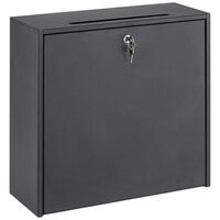 Safco 4259BL 18 inch x 18 inch x 7 inch Black Wall-Mountable Interoffice Mailbox