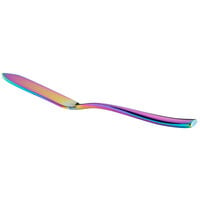 Bon Chef S3010RB Manhattan 6 1/4 inch 18/10 Extra Heavy Weight Rainbow PVD Stainless Steel Butter Knife - 12/Pack