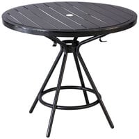 Safco 4362BL CoGo Series Black 36 inch Round Steel Table