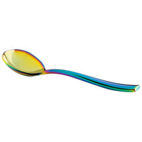 Bon Chef S3001RB Manhattan 6 3/8 inch 18/10 Extra Heavy Weight Rainbow PVD Stainless Steel Bouillon Spoon - 12/Pack