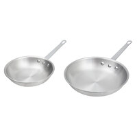 Choice 2-Piece Aluminum Fry Pan Set - 8 inch and 10 inch Frying Pans