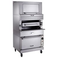 Vulcan VIR1F Natural Gas Upright Infrared Broiler with Finishing Oven - 100,000 BTU