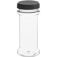 53/485 7 oz. Round Plastic Spice Container with Flat Lid