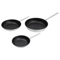 Choice 3-Piece Aluminum Non-Stick Fry Pan Set - 8 inch, 10 inch, and 12 inch Frying Pans