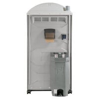 PolyJohn PJG3-1007 GAP Compliant Light Gray Portable Restroom with Sink, Soap, and Towel Dispenser