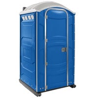 PolyJohn PJG3-1001 GAP Compliant Blue Portable Restroom with Sink, Soap, and Towel Dispenser