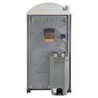 PolyJohn PJG3-1005 GAP Compliant Pewter Portable Restroom with Sink, Soap, and Towel Dispenser