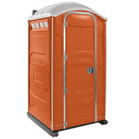 PolyJohn PJG3-1011 GAP Compliant Orange Portable Restroom with Sink, Soap, and Towel Dispenser