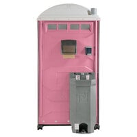 PolyJohn PJG3-1012 GAP Compliant Pink Portable Restroom with Sink, Soap, and Towel Dispenser