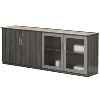 Safco MVLCDLGS Medina Mirella 72 inch x 20 inch x 29 1/2 inch Gray Steel Low Wall Cabinet Door Box 2