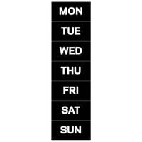 MasterVision BVCFM1007 Days of the Week (Sun-Sat) Black Board Magnets