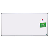 MasterVision CR1520790 Earth Platinum 96" x 48" Pure White Porcelain Magnetic Dry Erase Board with Silver Aluminum Frame