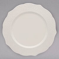 10 Strawberry Street DHLA-0001 Dahlia 10 1/2 inch White New Bone China Dinner Plate - 12/Case