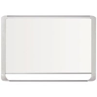 MasterVision BVCMVI050205 36 inch x 48 inch White Magnetic Dry Erase Board with Silver / White Aluminum Frame