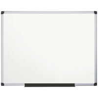 MasterVision CR1201170MV Super Value 48 inch x 72 inch White Magnetic Porcelain Dry Erase Board with Aluminum Frame