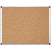 MasterVision CA271170 48" x 72" Natural Cork Board with Aluminum Frame