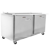 Traulsen UST6024-LL 60 inch 2 Left Hinged Door Refrigerated Sandwich Prep Table