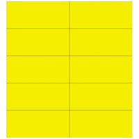 MasterVision BVCFM2403 2 inch x 7/8 inch Yellow Dry Erase Magnetic Tape Strips - 25/Pack