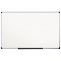 MasterVision BVCMA2112170MV 48 inch x 96 inch White Melamine Dry Erase Board with Silver Aluminum Frame