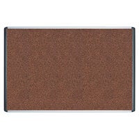 MasterVision MVI270501 48" x 72" Tech Cork Board with Silver / Black Aluminum Frame