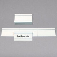 MasterVision BVCFM1325 2 inch x 1 inch Magnetic White Card Holders - 25/Pack