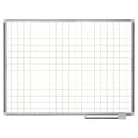 MasterVision CR0895830 36 inch x 48 inch White Grid Porcelain Dry Erase Planning Board - 2 inch x 2 inch Grid
