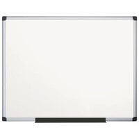 MasterVision BVCMA2707170 48 inch x 72 inch White Magnetic Dry Erase Board with Silver Aluminum Frame