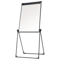 MasterVision EA14000583MV Silver Easy Clean 28 inch x 37 inch Dry Erase Fold-To-Table Easel with Black Frame