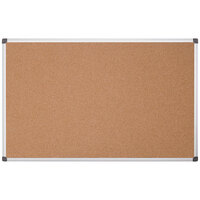 MasterVision CA211170 48 inch x 96 inch Natural Cork Board with Aluminum Frame