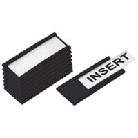 MasterVision BVCFM1310 2" x 1" Magnetic Black Card Holders - 25/Pack