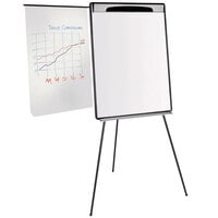 MasterVision EA23062119 Gold Ultra 28 inch x 38 1/2 inch Magnetic Dry Erase Tripod Style Telescoping Easel with Black and Silver Frame