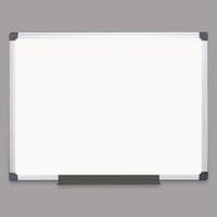 MasterVision MA0507170 36 inch x 48 inch Magnetic Lacquered Steel Dry Erase Board with Aluminum Frame and Black Corners