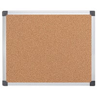 MasterVision CA031170 24" x 36" Cork Board with Aluminum Frame and Black Corners