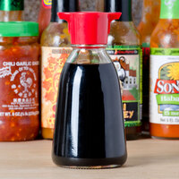 5 oz. Tablecraft H888CD Red Top Soy Sauce Bottle