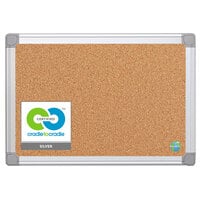 MasterVision CA021790 18" x 24" Cork Board with Aluminum Frame and Gray Corners