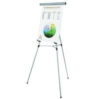 MasterVision FLX09102MV 35 inch to 64 inch Silver Metal Telescoping Tripod Display Easel