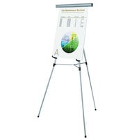 MasterVision FLX09102MV 35" to 64" Silver Metal Telescoping Tripod Display Easel