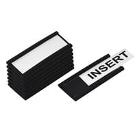 MasterVision FM2633 2 inch x 6 inch Magnetic Card Holder - 10/Pack