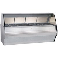 Alto-Shaam TY2SYS-96 SS Stainless Steel Heated Display Case with Curved Glass and Base - Full Service 96 inch