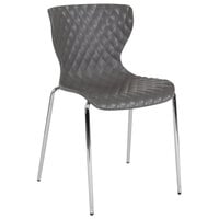 Flash Furniture LF-7-07C-GRY-GG Lowell Contemporary Gray Plastic Stackable Chair