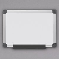 MasterVision MA0212170MV 18 inch x 24 inch Melamine Dry Erase Board with Aluminum Frame and Black Corners