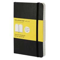 Moleskine MS712 5 1/2 inch x 3 1/2 inch Black Squared Softcover Notebook