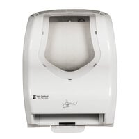 San Jamar T8370WHCL Hybrid Summit White Clear Hands Free Paper Towel Dispenser