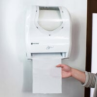 San Jamar T8370WHCL Hybrid Summit White Clear Hands Free Paper Towel Dispenser
