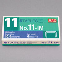 MAX NO111M No. 11 Staples for MAX HD11FLK - 1000/Box