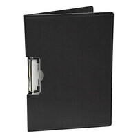 Mobile Ops 61644 1/2" Capacity 8 1/2" x 11" Black Side Loading Portfolio Clipboard with Low-Profile Clip
